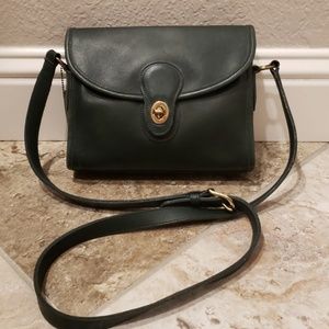 Coach Vintage Green Leather Devon 9908 Crossbody